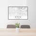 24x36 Brea California Map Print Lanscape Orientation in Classic Style Behind 2 Chairs Table and Potted Plant
