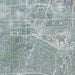 Brea California Map Print in Afternoon Style Zoomed In Close Up Showing Details