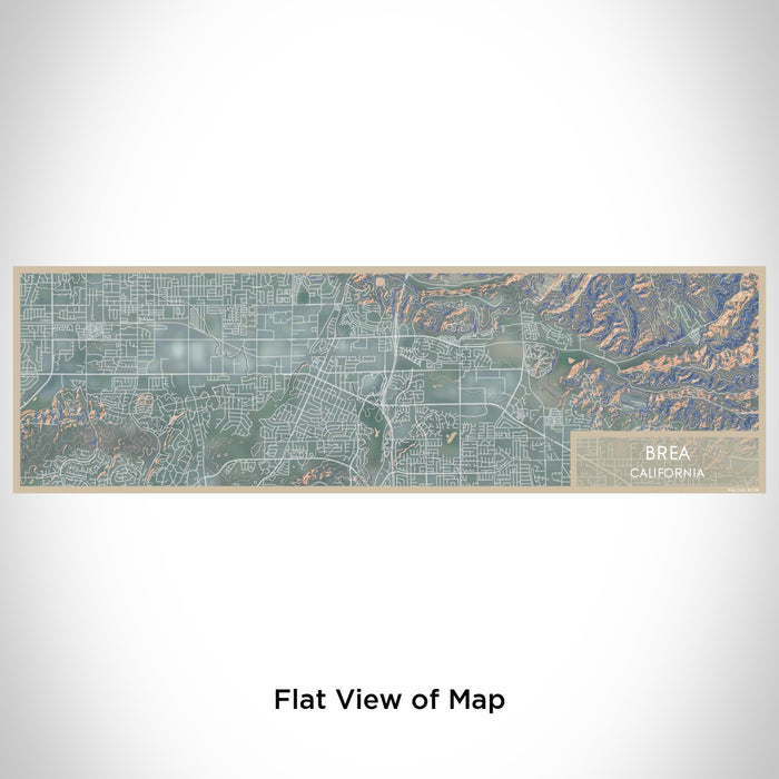 Flat View of Map Custom Brea California Map Enamel Mug in Afternoon
