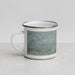 Left View Custom Brea California Map Enamel Mug in Afternoon