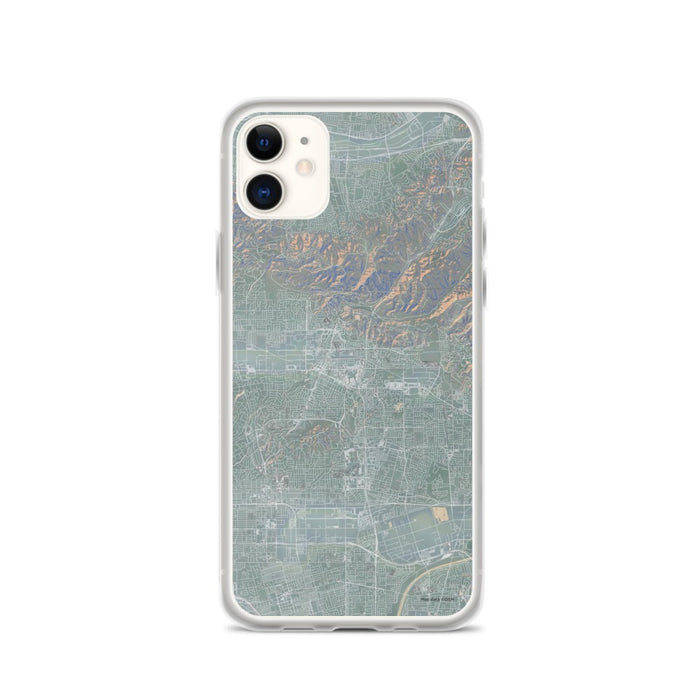 Custom iPhone 11 Brea California Map Phone Case in Afternoon