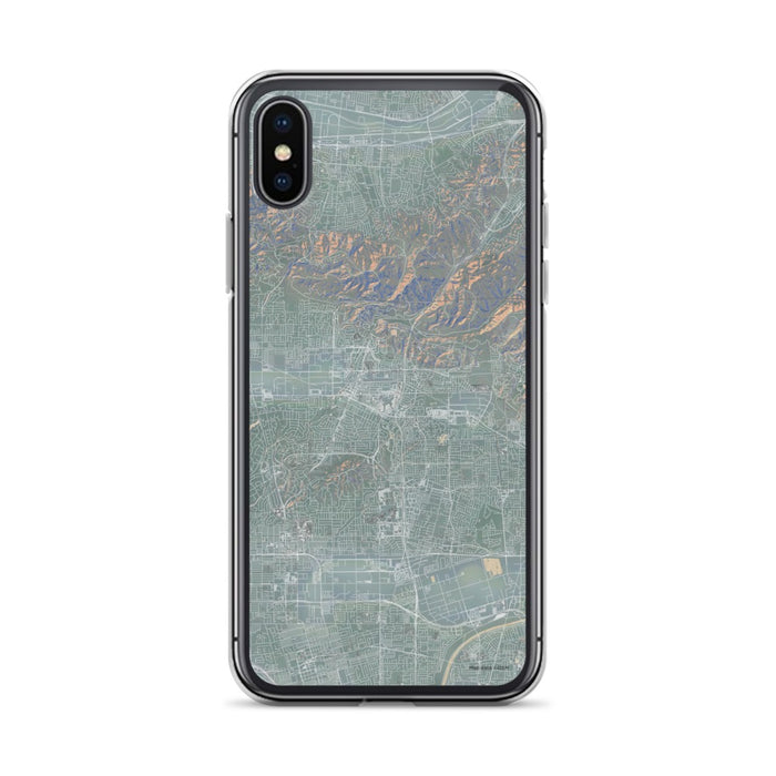 Custom iPhone X/XS Brea California Map Phone Case in Afternoon