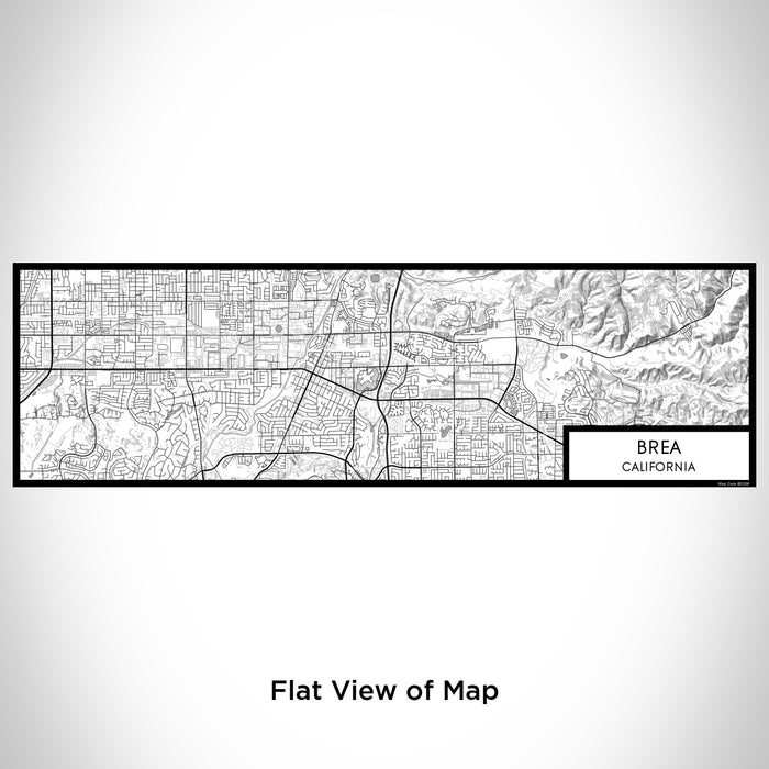 Flat View of Map Custom Brea California Map Enamel Mug in Classic