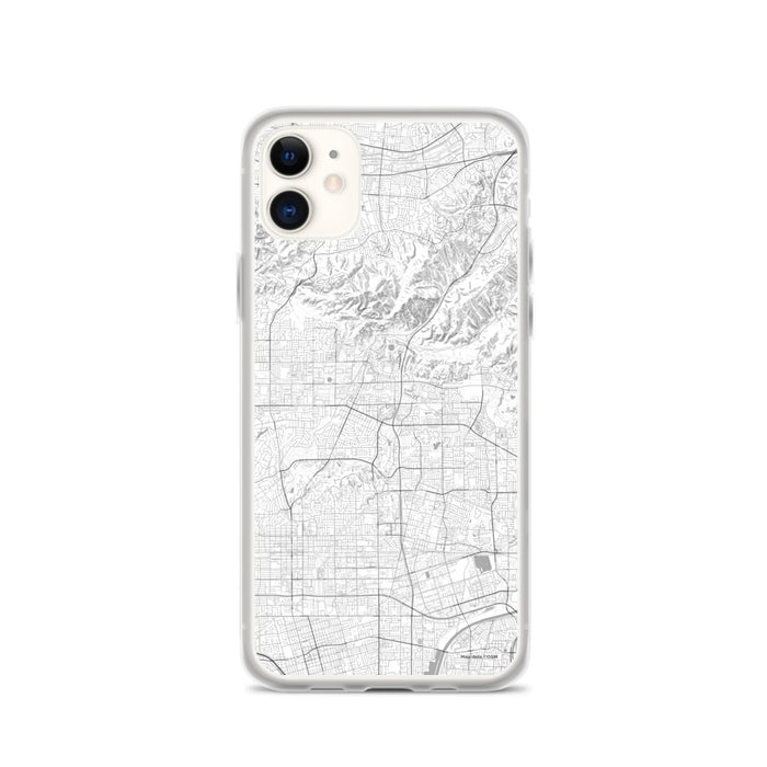 Custom iPhone 11 Brea California Map Phone Case in Classic
