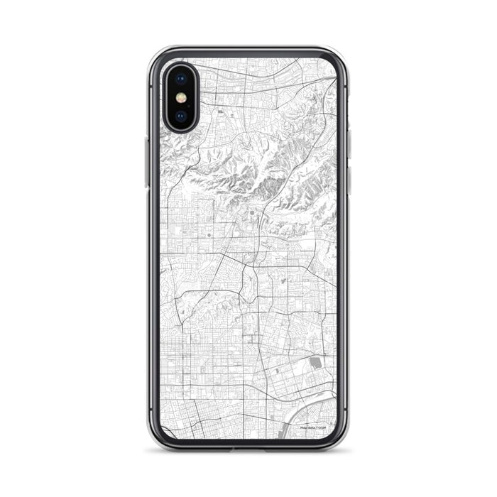 Custom iPhone X/XS Brea California Map Phone Case in Classic