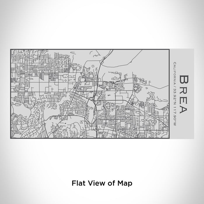 Rendered View of Brea California Map Engraving on 17oz Stainless Steel Insulated Cola Bottle