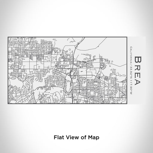 Rendered View of Brea California Map Engraving on 17oz Stainless Steel Insulated Cola Bottle in White