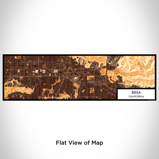 Flat View of Map Custom Brea California Map Enamel Mug in Ember
