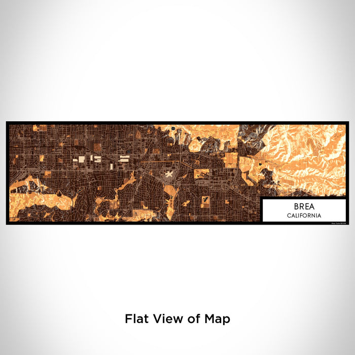 Flat View of Map Custom Brea California Map Enamel Mug in Ember