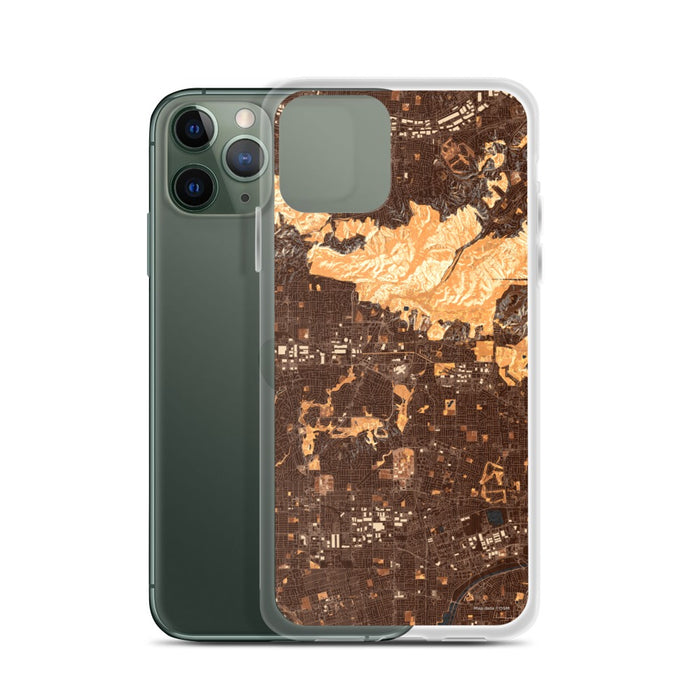 Custom Brea California Map Phone Case in Ember