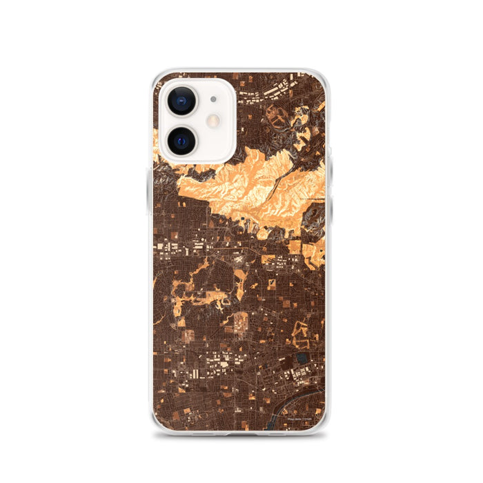 Custom iPhone 12 Brea California Map Phone Case in Ember