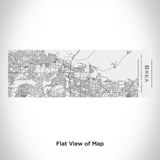 Rendered View of Brea California Map Engraving on 10oz Stainless Steel Insulated Cup with Sliding Lid in White