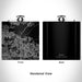 Rendered View of Brea California Map Engraving on 6oz Stainless Steel Flask in Black
