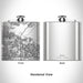 Rendered View of Brea California Map Engraving on 6oz Stainless Steel Flask