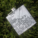Brea California Custom Engraved City Map Inscription Coordinates on 6oz Stainless Steel Flask in White