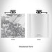Rendered View of Brea California Map Engraving on 6oz Stainless Steel Flask in White