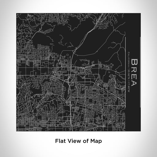 Rendered View of Brea California Map Engraving on 17oz Stainless Steel Insulated Tumbler in Black