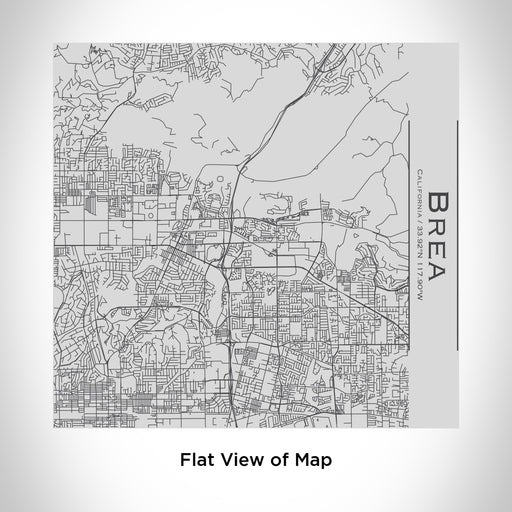 Rendered View of Brea California Map Engraving on 17oz Stainless Steel Insulated Tumbler