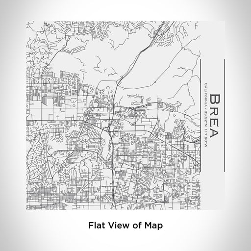 Rendered View of Brea California Map Engraving on 17oz Stainless Steel Insulated Tumbler in White