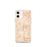 Custom iPhone 12 mini Brea California Map Phone Case in Watercolor