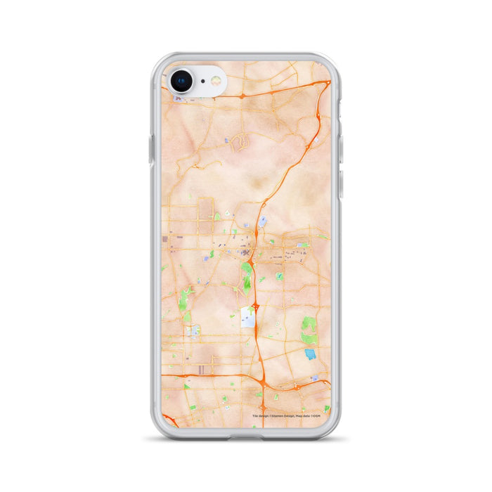 Custom iPhone SE Brea California Map Phone Case in Watercolor