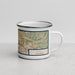 Right View Custom Brea California Map Enamel Mug in Woodblock