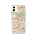 Custom iPhone 11 Brea California Map Phone Case in Woodblock