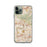 Custom iPhone 11 Pro Brea California Map Phone Case in Woodblock