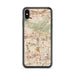 Custom iPhone XS Max Brea California Map Phone Case in Woodblock