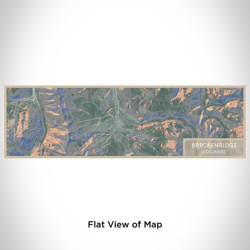 Flat View of Map Custom Breckenridge Colorado Map Enamel Mug in Afternoon