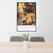 24x36 Breckenridge Colorado Map Print Portrait Orientation in Ember Style Behind 2 Chairs Table and Potted Plant