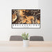 24x36 Breckenridge Colorado Map Print Landscape Orientation in Ember Style Behind 2 Chairs Table and Potted Plant