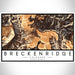 Breckenridge Colorado Map Print Landscape Orientation in Ember Style With Shaded Background