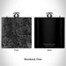 Rendered View of Breckenridge Colorado Map Engraving on 6oz Stainless Steel Flask in Black