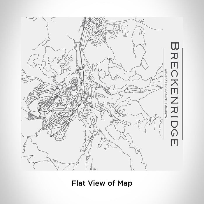 Rendered View of Breckenridge Colorado Map Engraving on 17oz Stainless Steel Insulated Tumbler in White