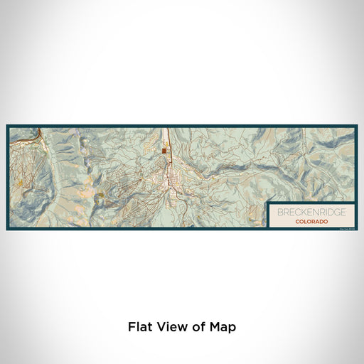 Flat View of Map Custom Breckenridge Colorado Map Enamel Mug in Woodblock