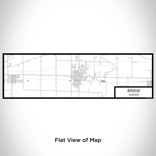 Flat View of Map Custom Breese Illinois Map Enamel Mug in Classic