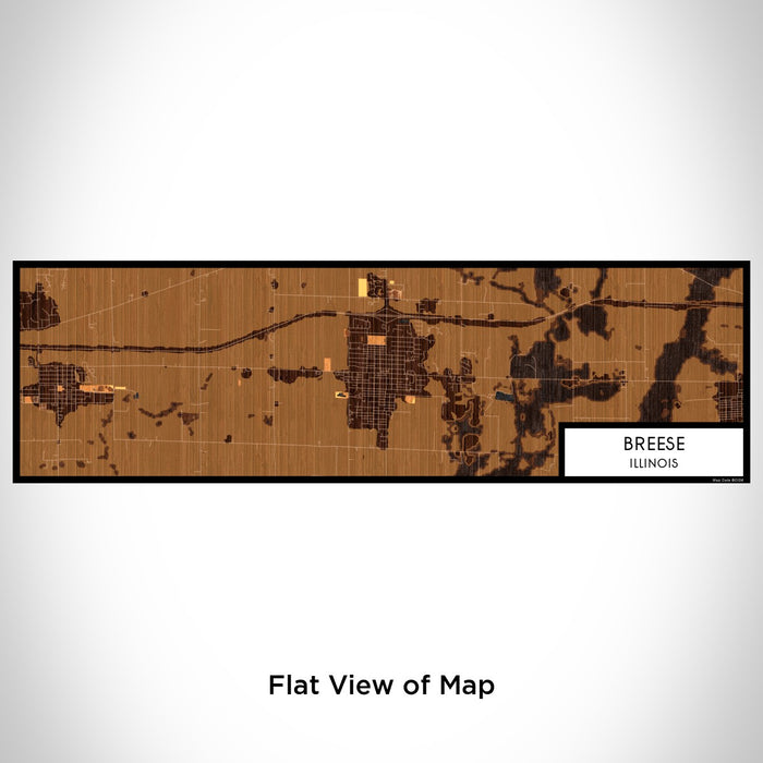 Flat View of Map Custom Breese Illinois Map Enamel Mug in Ember