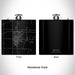Rendered View of Breese Illinois Map Engraving on 6oz Stainless Steel Flask in Black