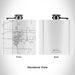 Rendered View of Breese Illinois Map Engraving on 6oz Stainless Steel Flask in White