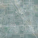 Brentwood California Map Print in Afternoon Style Zoomed In Close Up Showing Details