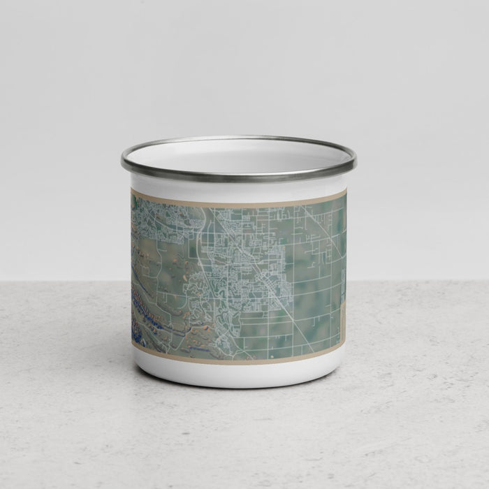 Front View Custom Brentwood California Map Enamel Mug in Afternoon