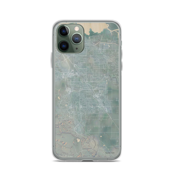 Custom iPhone 11 Pro Brentwood California Map Phone Case in Afternoon