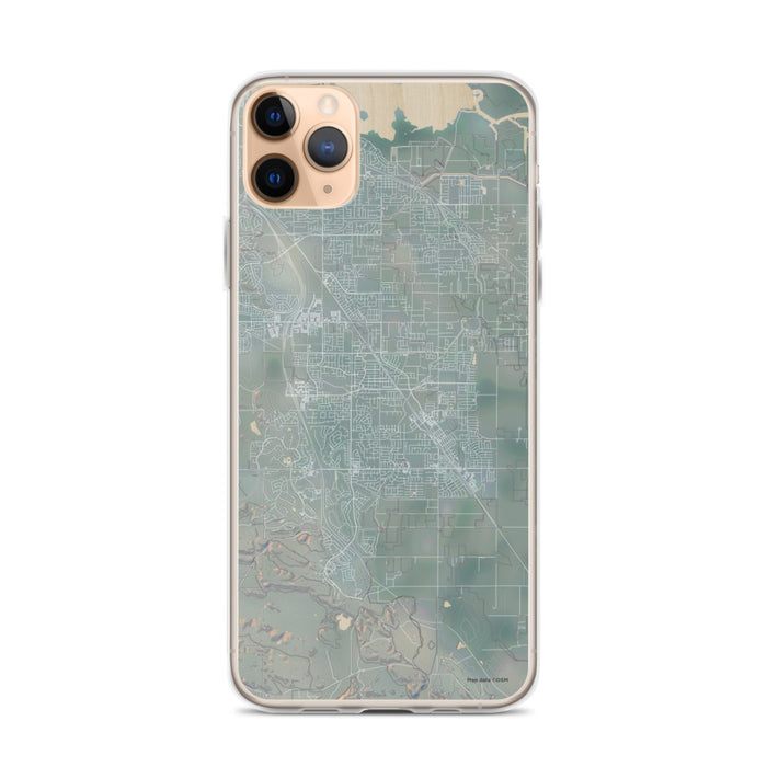 Custom iPhone 11 Pro Max Brentwood California Map Phone Case in Afternoon