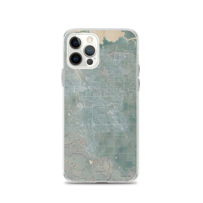 Custom iPhone 12 Pro Brentwood California Map Phone Case in Afternoon