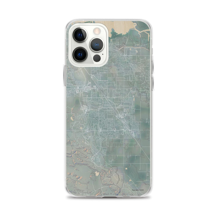 Custom iPhone 12 Pro Max Brentwood California Map Phone Case in Afternoon