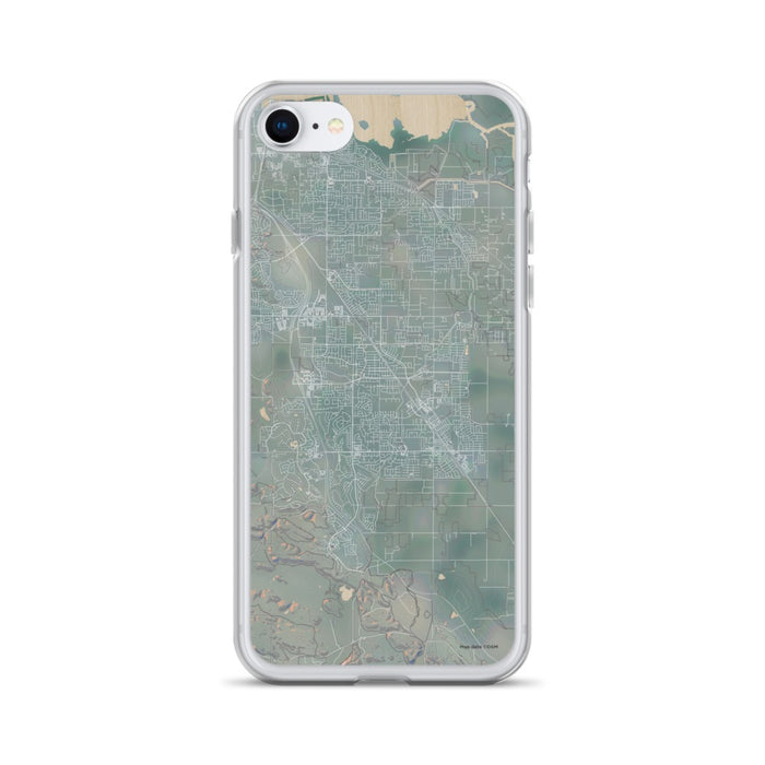 Custom iPhone SE Brentwood California Map Phone Case in Afternoon