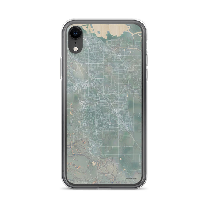 Custom iPhone XR Brentwood California Map Phone Case in Afternoon