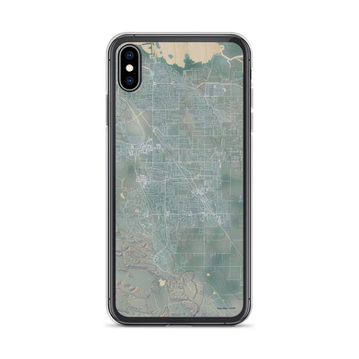 Custom iPhone XS Max Brentwood California Map Phone Case in Afternoon