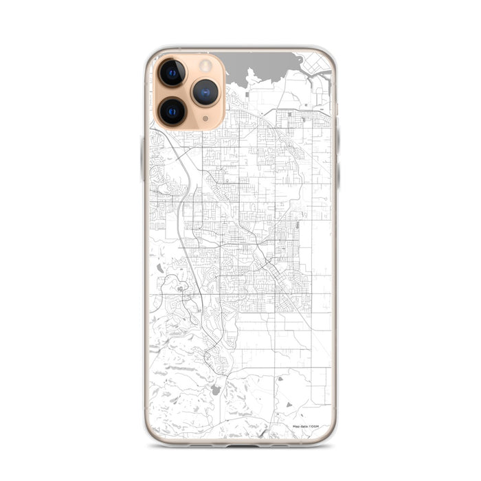 Custom iPhone 11 Pro Max Brentwood California Map Phone Case in Classic